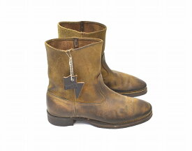 【新品同様】 IrregulaR by ZIP STEVENSON （イレギュラー バイ ジップスティーブンソン）VINTAGE SUEDE PECOS BOOTS　 カスタム ヴィンテージ スウェード ペコス ブーツ REMAKE リメイク スエードブーツ Beige 8.5 HTC ウエスタンブーツ【未使用】【中古】