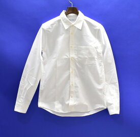 【中古】 DELUXE CLOTHING （デラックス クロージング） L/S SHIRT 長袖シャツ OX オックス WHITE S　MADE IN JAPAN WORK ワーク