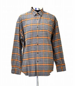 【新品】 MISTERGENTLEMAN (ミスタージェントルマン) NEL CHECK MODERN SHIRT ネル チェック モダンシャツ フランネルチェックシャツ 長袖 ネルシャツ MGR-SH03　Mr.GENTLEMAN L/S GREY×ORANGE L　SOFTHYPHEN