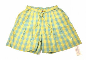 【新品】STORY mfg. （ストーリーエムエフジー）Bridge Shorts ブリッジショーツ ギンガム チェック ショートパンツ PANTS ELDERFLOWER FAT GINGHAM エルダー フラワー ファット S MADE IN INDIA バギーショーツ タック 短パン ハーフパンツ