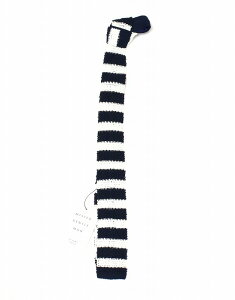 �y�V�i�z MISTERGENTLEMAN (�~�X�^�[�W�F���g���}��) ESSENTIAL BORDER KNIT TIE �G�b�Z���V���� �{�[�_�[ �j�b�g �^�C NAVY×WHITE FREE NECKTIE �l�N�^�C MADE IN JAPAN�@Mr.GENTLEMAN�@COTTON �g���b�h �R���T�o �X�g��
