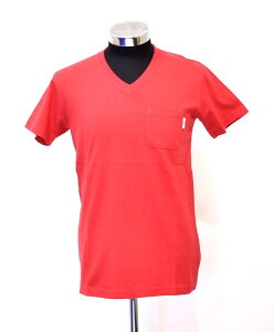 �y�V�i�z MISTERGENTLEMAN (�~�X�^�[�W�F���g���}��) SOUVENIR V-NECK TEE �X�[�x�j�A V�l�b�N �|�P�b�gT�V���c S/S ���� �|�PT POCKET T-SHIRT RED M LOGO ���S ���n Mr.GENTLEMAN