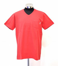 【新品】 MISTERGENTLEMAN (ミスタージェントルマン) SOUVENIR V-NECK TEE スーベニア Vネック ポケットTシャツ S/S 半袖 ポケT POCKET T-SHIRT RED XXL LOGO ロゴ 無地 Mr.GENTLEMAN