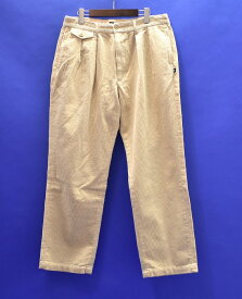 【新品】MAGIC NUMBER（マジックナンバー）BASIC 2TUCK CORDUROY PANTS ベーシック 2タック コーデュロイパンツ OFF WHITE 32 スラックス SLACKS トラウザー ボトム US.ARMY ミリタリー アーミー WORK ワーク おしゃれ キャンプ SURF サーフ LOGO ロゴ アウトドア COTTON