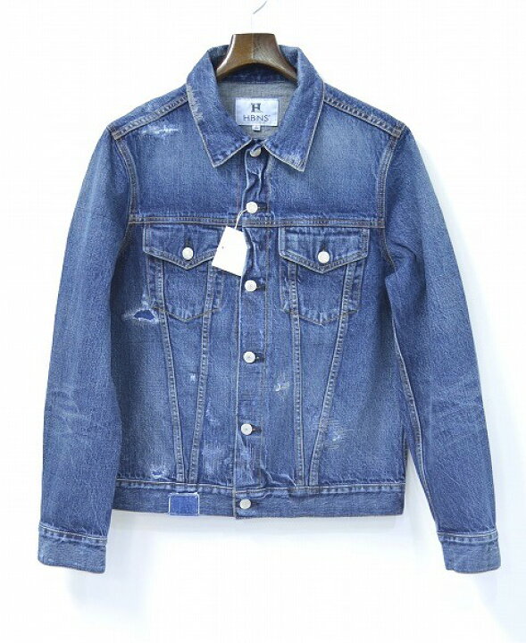 楽天市場】【新品】HABANOS （ハバノス） HBNS REPAIR DENIM JACKET 