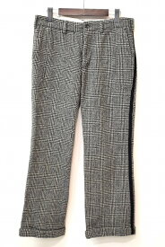【中古】 FWK BY ENGINEERED GARMENTS (エフダブリューケイ バイ エンジニアードガーメンツ) グレンチェック 側章 ウール パンツ Check Side Line Wool Pants Slacks スラックス Grey 1 レディース サイドライン アメリカ製 クラシック トラッド カジュアル タキシード