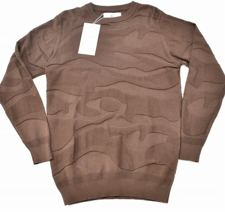 楽天市場】【新品】 HABANOS (ハバノス) CAMO CREW KNIT カモクルー 