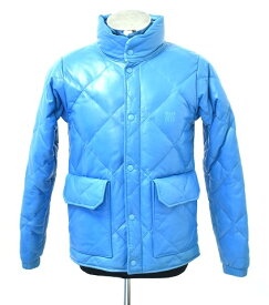 【中古】 SWAGGER (スワッガー） LEATHER DOWN　JACKET レザーダウンジャケット 【訳アリ】 TURQUOISE レザーブルゾン