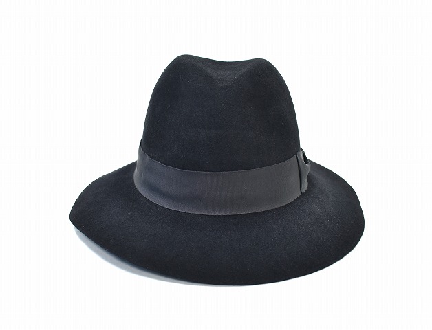 【新品】 KIJIMA TAKAYUKI (キジマタカユキ) RABBIT HAT ラビットハット 中折れハット 帽子 162701 BLACK  WOOL HAT 2　COEUR クール | used select shop Greed