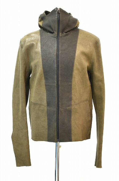 楽天市場】【中古】ODYN VOVK（オーディブック）Hoodie Leather Jacket 