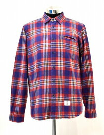 【中古】BEDWIN & THE HEARTBREAKERS (ベドウィン&ザ・ハートブレイカーズ) L/S FLANNEL CHECK SHIRT FADED "RICK" 長袖フランネルチェックシャツ RED 4 レッド SHIRTS