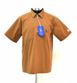 【新品】 The Endless Summer （ジエンドレスサマー） TES HALF ZIP SURF BUM SHIRT ハーフジップ サーフシャツ 半袖 プルオーバー CAMEL XL MADE IN JAPAN