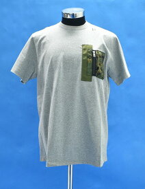 【新品】 HABANOS （ハバノス）MIL POCKET S/SL TEE 杢 Gray ミリタリーポケットTシャツ 半袖T-SHIRT ポケTEE S/S T-SHIRT ミルスペック MADE IN JAPAN　HBNS カモ 　XL