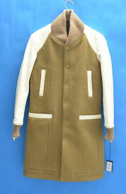 【新品同様】 CRUCE＆Co. (クルーチェ アンド コー) Varsity Chesterfield Coat バーシティーチェスターフィールドコート CC216-VJ11　 BEIGE S クルーチェ&コー スタジャン ヴァーシティー