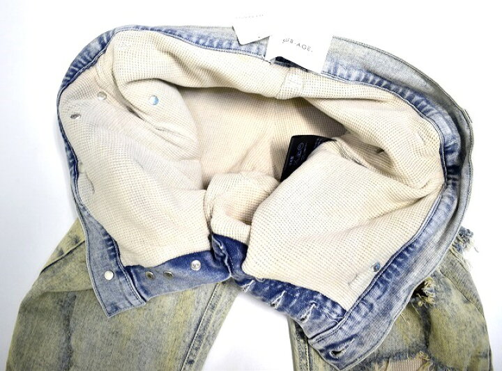 楽天市場】【新品】 SUB-AGE. (サベージ) THERMAL LAYERED CRASH DENIM 