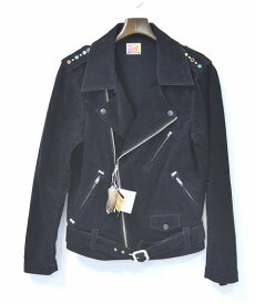 【新品】 O.C CREW （オーシークルー）STUDDED W CORDUROY RIDERS JACKET スタッズダブルコーデュロイライダースジャケット BLACK M　ブルゾン