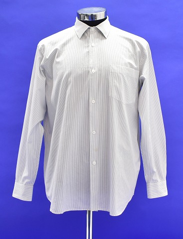 【中古】 COMOLI (コモリ) COMOLI SHIRT コモリシャツ L/S Long-sleeve Cotton Shirt レギュラーカラーロングスリーブ 長袖 DRESS ドレス PIN STRIPE ピンストライプ 2 MADE IN JAPAN：used select shop Greed