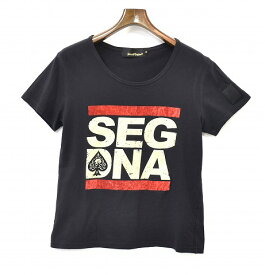 【中古】SMACK ENGINEER （スマックエンジニア）SEG DNA TEE Tシャツ 半袖 スカル スペード LOGO ロゴ クルーネック プリント フロッキー T-SHIRT BLACK M　ROCK ロック パンク RUN DMC