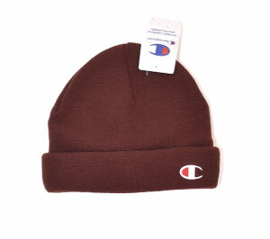 �y�V�i�z Champion �i�`�����s�I���j�j�b�g�L���b�v ���b�`�L���b�v WATCH CAP �j�b�g�L���b�v KNIT CAP C���S �X�N���v�g���S �h�J LOGO 492-0097 BROWN FREE 57-59cm�@�X�q C�}�[�N 2WAY ��� �������