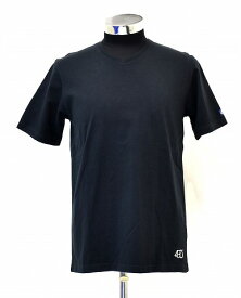 【中古】430 FOURTHIRTY (フォーサーティー) ICON　NUMBER 刺繍 V-NECK S/S TEE　ナンバー アイコン 半袖Tシャツ LOGO ロゴ プリント Vネック T-SHIRT BLACK 2