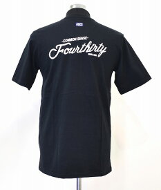 【中古】430 FOURTHIRTY (フォーサーティー) COMMON SENSE V-NECK S/S TEE　ナンバー アイコン 半袖Tシャツ LOGO ロゴ プリント Vネック T-SHIRT BLACK 2