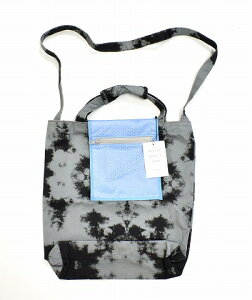 �y�V�i�z MISTERGENTLEMAN (�~�X�^�[�W�F���g���}��) TIE DYE MESH POCKET TOTE BAG �^�C�_�C ���b�V���|�P�b�g �g�[�g�o�b�O �V�����_�[�o�b�O 2WAY �}�`�Ȃ� ���΂� BAG GREY×BLACK MGQ-AC09 FREE Mr.GENTLEMAN MADE IN J