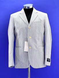 【新品】 MISTERGENTLEMAN (ミスタージェントルマン) SEERSUCKER SET UP JACKET シアサッカ—セットアップジャケット L STRIPE ESS-JK23 3B TAILORED 3つボタンテーラードジャケット STRIPE ストライプ ESSENTIAL エッセンシャルライン Mr.GENTLEMAN