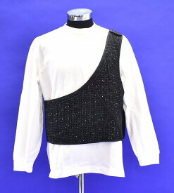 【新品】 PORTVEL (ポートヴェル) ONE-SHOULDER VEST REFLECTOR TWEED ワンショルダーベスト リフレクターツイード MADE IN JAPAN BLACK 3　NULABEL（ニューレーベル）