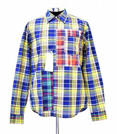 【新品】 FACETASM （ファセッタズム） MADRAS CHECK SHIRT マドラスチェックシャツ 長袖 オーバーサイズシャツ　YELLOW 4 MADE IN JAPAN