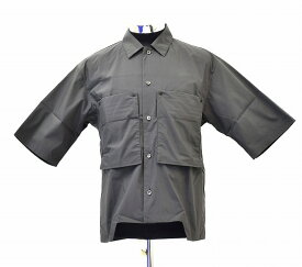 【新品】 PORTVEL (ポートヴェル) S/S SHIRT 半袖シャツ ワイド ワークシャツ CHARCOAL 2 MADE IN JAPAN　NULABEL（ニューレーベル）