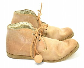 【新品】 SAK（サク） Chukka Boots チャッカブーツ WhiteMoutonLining-Reverse Natural　40　レザーシューズ　ムートン MADE IN ITALY