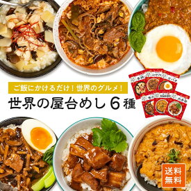 世界の屋台めし 6種セット 参鶏湯(サムゲタン)ユッケジャン 胡麻味噌坦々 肉骨茶(バクテー)ガパオ 魯肉飯(ルーローファン)(常温便)