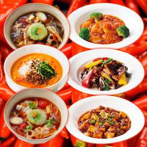 四川旨辛オールスターズ6種セット 惣菜 セット スープ 中華料理 中華惣菜 中華ギフト お惣菜詰め合わせ 一人暮らし 冷凍食品 ディナーセット お総菜 冷凍おかずセット 冷凍食品
