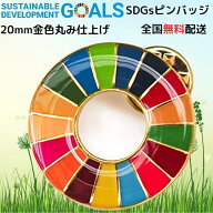 【国連本部公式最新仕様/インボイス制度対応】SDGs バッジ 20mm ミニ 金色丸み仕上げ【1個】 sdgsバッチ …