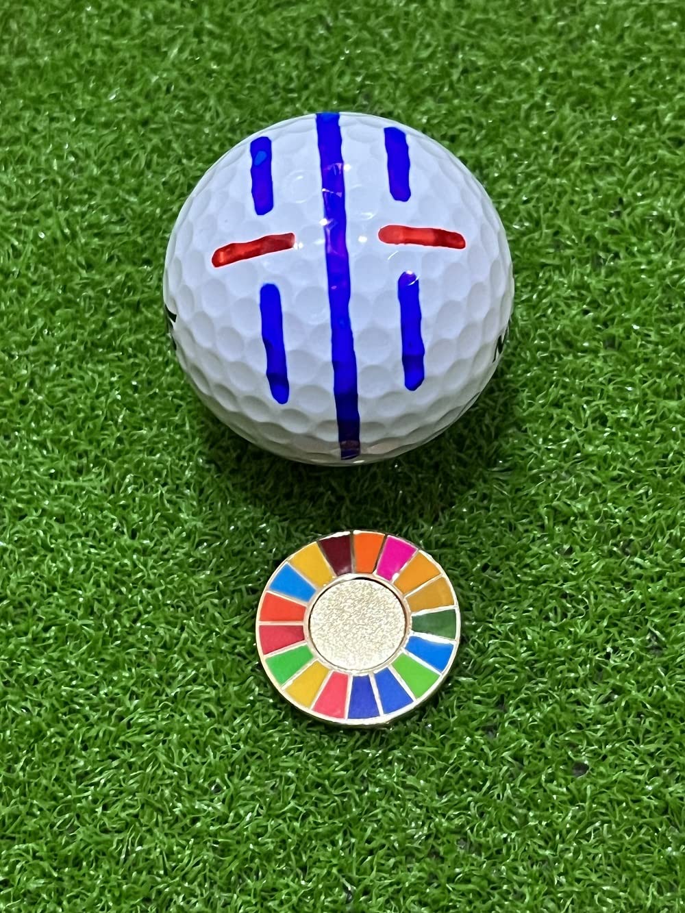 SDGs ゴルフマーカー ハットクリップ 25mm 強力磁力 紛失防止 おしゃれ かわいい プレゼントにも最適
