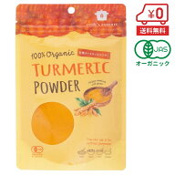 有機ターメリックパウダー 100g［ 送料無料 オーガニックウコン 粉末 ターメリック スパイス カレー 香辛…
