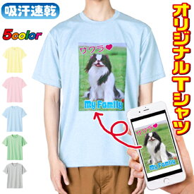 オリジナルTシャツ 【カラー】パステル 写真プリント ドライTシャツ 半袖 おもしろTシャツ チームTシャツ 1枚からOK 男女兼用【ギフト非対応】