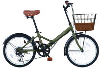 楽天市場】自転車 20インチ（カラーカーキグリーン）（折りたたみ 