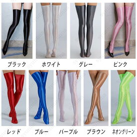 st46#ストッキング 光沢 日本国内当日発送 9colors ニーハイストッキング 膝上 無地 ハイウェスト 勝負下着 パンティストッキング パンスト インナー タイツ