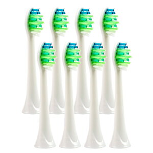 フィリップス ソニッケアー対応 HX9004 電動歯ブラシ用 互換 替えブラシ (8本セット) レギュラーサイズ 安心一年保証