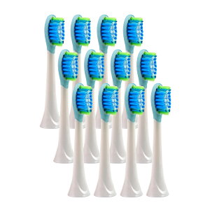 フィリップス ソニッケアー対応 HX9044 電動歯ブラシ用 互換 替えブラシ (12本セット) スタンダードサイズ 安心一年保証