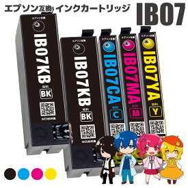 IB07CL4B +BK 5本セット エプソン用 IB07 マウス 互換インクカートリッジ 互換インク インク 4色 増量 残量表示機能付 ICチップ対応 IB07KB IB07CA IB07MA IB07YA 対応( PX-M6010F PX-M6011F PX-S6010 )