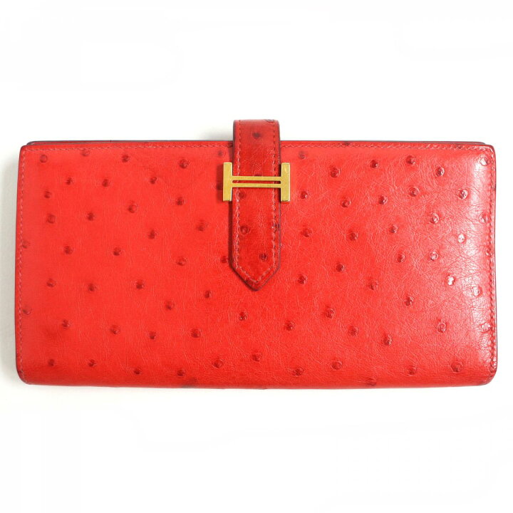 楽天市場】良品△HERMES エルメス ベアンスフレ オーストリッチ 