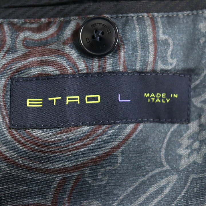 楽天市場】【ドンドン見直し】美品◇ETRO エトロ ロゴボタン 裏地 