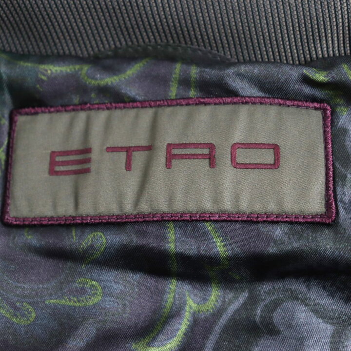 楽天市場】美品◇ETRO エトロ ペイズリー柄 裏地総柄 Wジップ×ボタン  