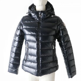 未使用品☆PYRENEX ピレネックス SPOUTNIC SHINY DOWN JACKET ZIP UP フード付き ショート丈 ダウンジャケット ブラック 34 レディース♪【中古】