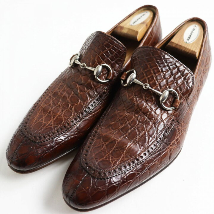 楽天市場】美品○GUCCI グッチ 269653 クロコダイルレザー ホース  