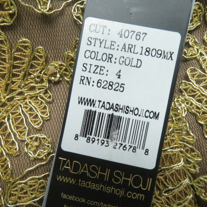 楽天市場】未使用品☆TADASHI SHOJI タダシショージ 刺繍入り フレンチ  