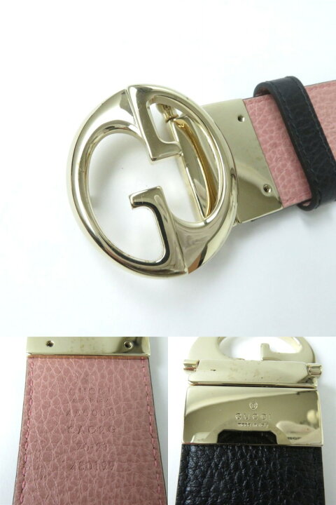 楽天市場】美品☆GUCCI グッチ 450000 GGロゴバックル リバーシブル  