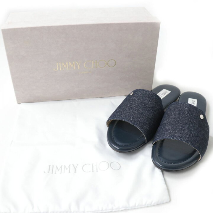 楽天市場】極美品☆JIMMY CHOO ジミーチュウ NANDA ロゴ金具付 デニム 